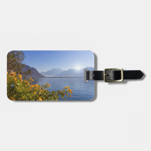 Flowers at Geneva lake, Montreux, Switzerland Luggage Tag
