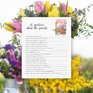 Flowers baby shower 20 questions about the parents