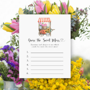 Flowers baby shower - Guess the Sweet Mess game