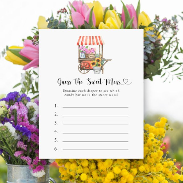 Flowers baby shower - Guess the Sweet Mess game (Creator Uploaded)