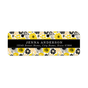 Flowers Background Address Label
