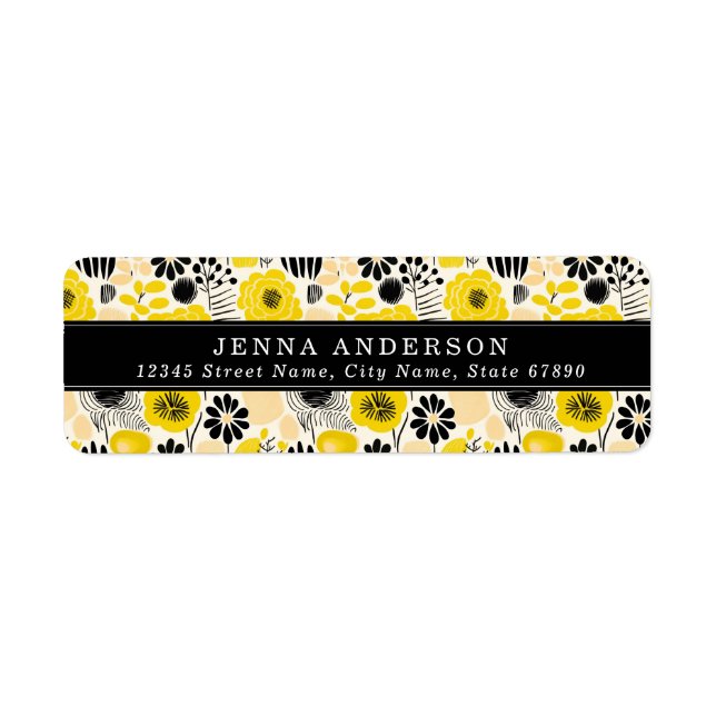 Flowers Background Address Label (Front)