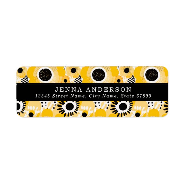 Flowers Background Address Label (Front)