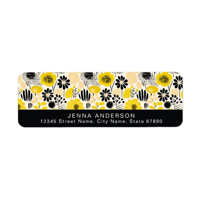 Flowers Background Address Label (Front)