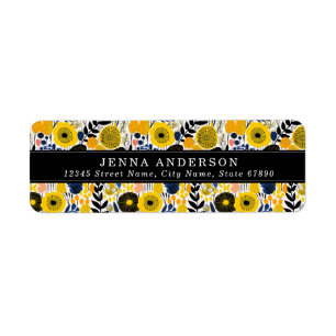 Flowers Background Address Label