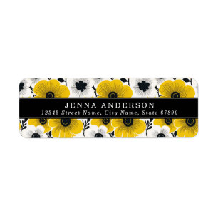 Flowers Background Address Label