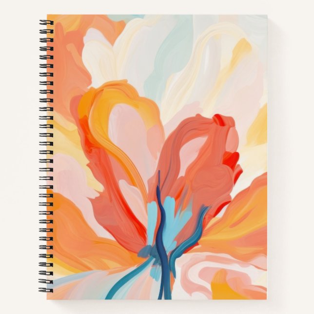 Flowers backgrounds abstract painting notebook (Front)