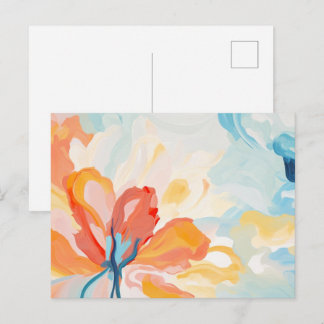 Flowers backgrounds abstract painting postcard