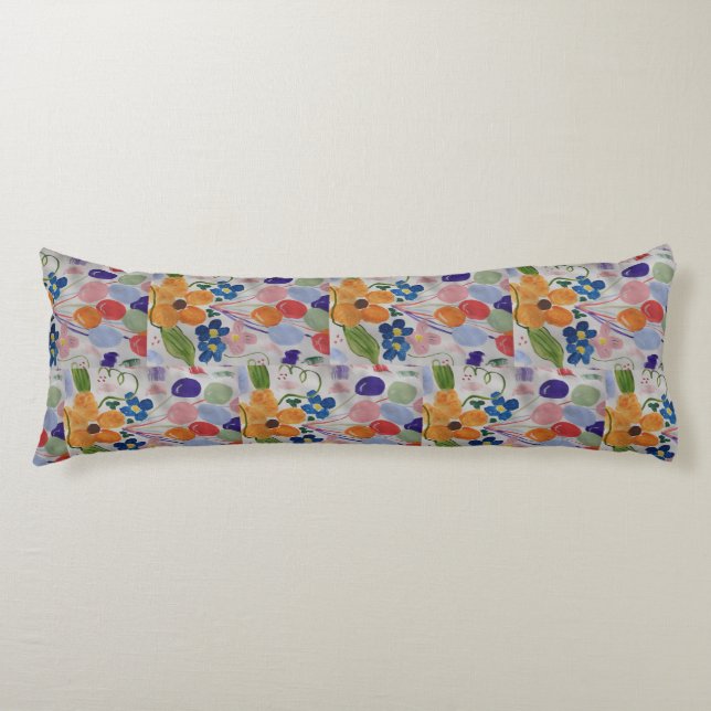 Flowers & Balloons Body Cushion (Front)