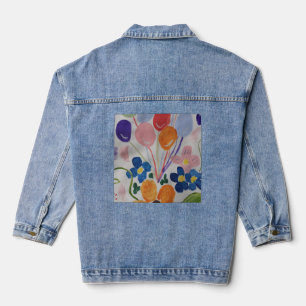 Flowers & Balloons Denim Jacket