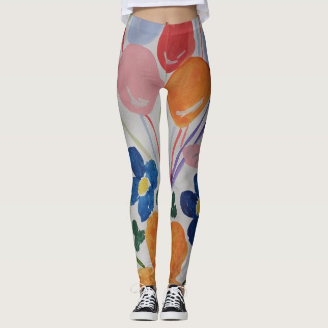 Flowers & Balloons Leggings (Front)