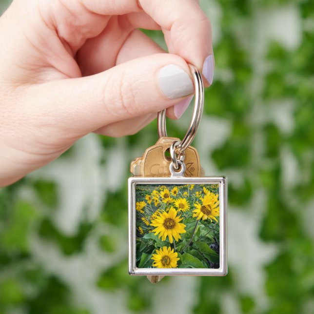 Flowers | Balsomroot Columbia River, Oregon Key Ring (Hand)