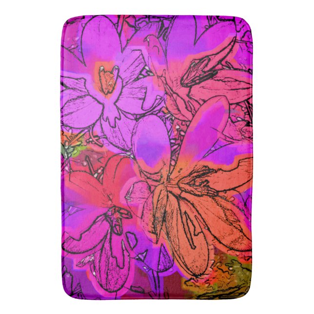 FLOWERS BATH MAT (Front Vertical)