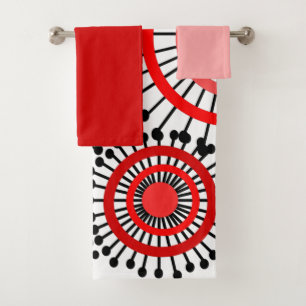 Flowers bath towel set