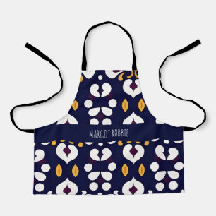 Flowers Batik Yellow Botanical Pattern Apron