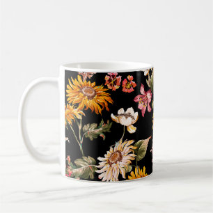 Flowers beautiful pattern seamless. Fabric texture Coffee Mug
