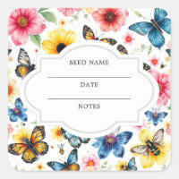 Flowers bees garden pattern seed saver envelope