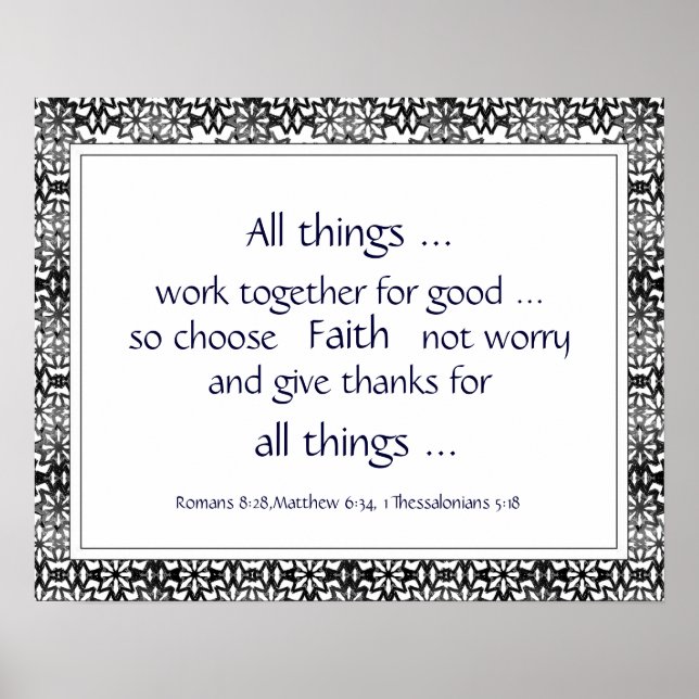Flowers Bible Scripture Encouragement Quotes Poster (Front)