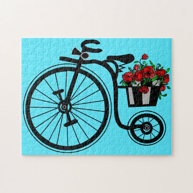 Flowers Bike Jigsaw Puzzle Gift (Horizontal)