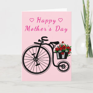 Flowers Bike Mother's Day Card