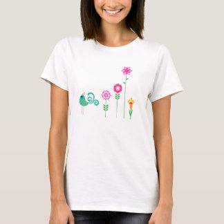 Flowers & Bird T-Shirt
