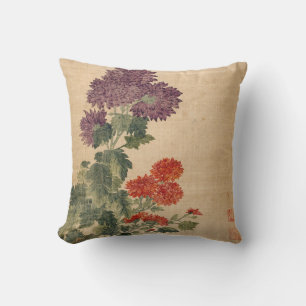 Flowers Birds Fish Album 13 Leaves Chrysanthemums Cushion