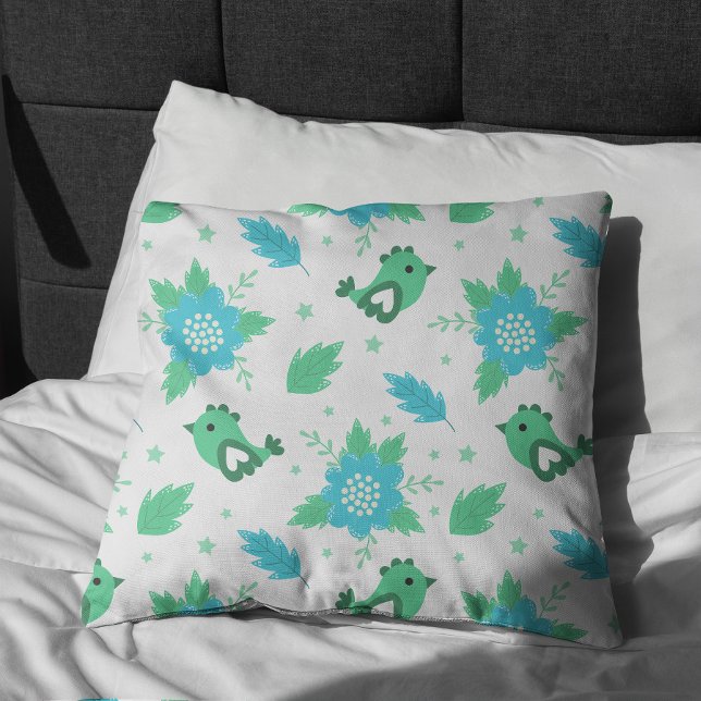 Flowers Birds Pattern Cushion (Creator Uploaded)