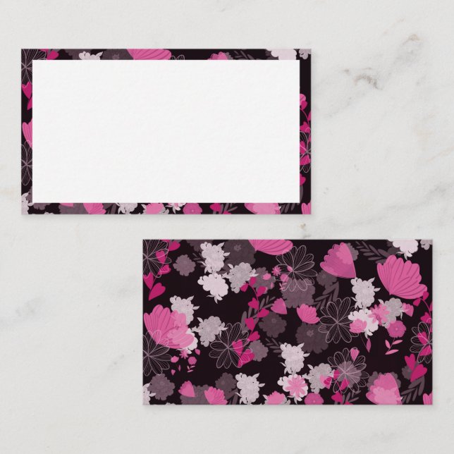 flowers black loyalty card (Front/Back)