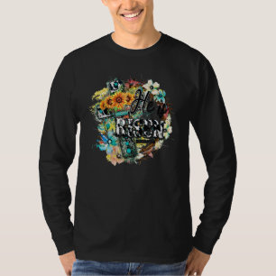 Flowers Bless Faith Cross He is Risen Matthew Bibl T-Shirt