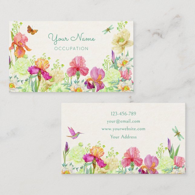Flowers bloom  business card (Front/Back)