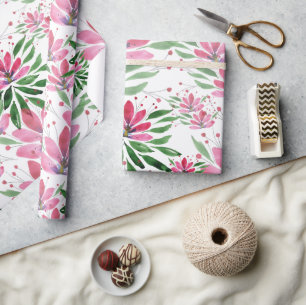 Flowers Bloom Original Art Work Watercolor Wrapping Paper