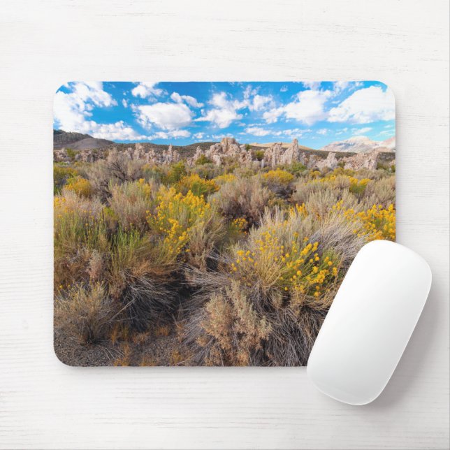 Flowers | Blooming Sagebrush California Mouse Pad (With Mouse)