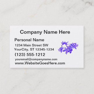 Flowers Blue Tinted Ground Orchid Business Card