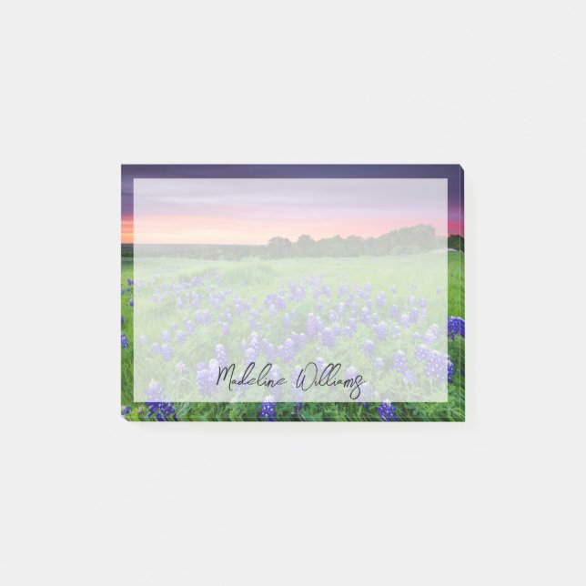 Flowers | Bluebonnets at Sunset Texas Post-it Notes (Front)