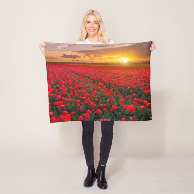 Flowers | Botanical Garden Holland Fleece Blanket (In Situ)