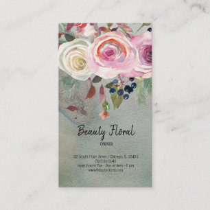 Flowers Bouquet Florist Business Card