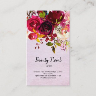 Flowers Bouquet Florist Business Card