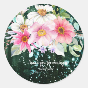 Flowers bouquet for all occasions classic round sticker