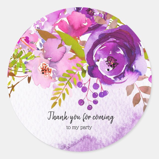 Flowers bouquet for all occassions classic round sticker (Front)
