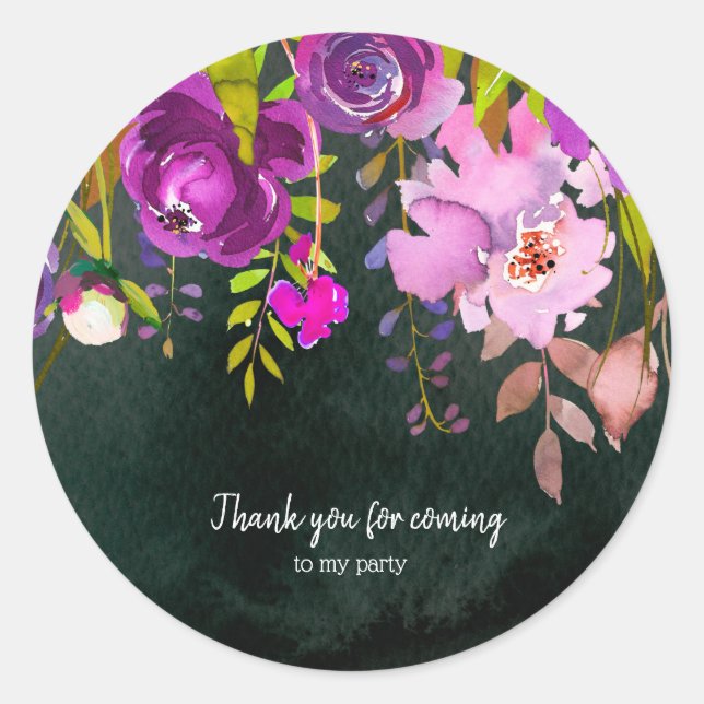 Flowers bouquet for all occassions classic round sticker (Front)