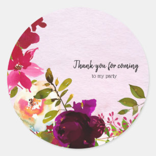 Flowers bouquet for all occassions classic round sticker