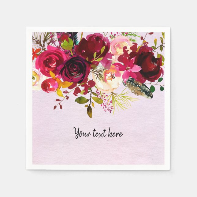 Flowers bouquet for all occassions napkin (Front)