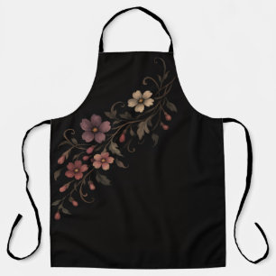 Flowers Bouquet On Black Apron
