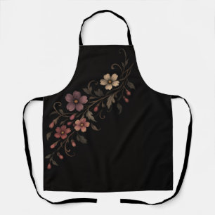 Flowers Bouquet On Black Apron
