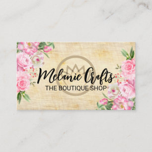 Flowers Boutique Background Style Business Card