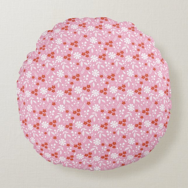 Flowers Bring Colour To Your World Round Cushion (Front)
