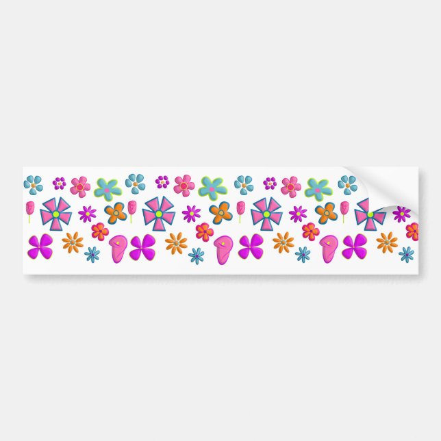 flowers bumper sticker (Front)