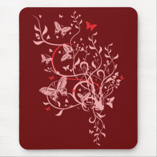 Flowers & Butterflies Mouse Pad