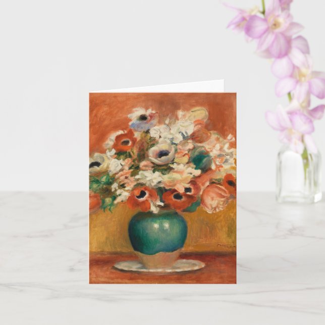 Flowers by August Renoir, Art Card (Orchid)
