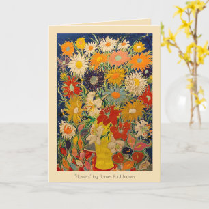 "Flowers" by James Paul Brown Greeting Card